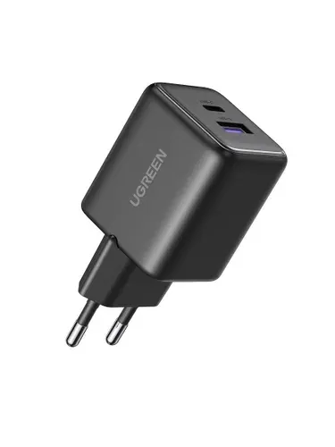 Сетевое зарядное устройство UGREEN X516 (65014) 30W 2-Port USB-C&USB-A GaN Fast Charger EU. Цвет: черный