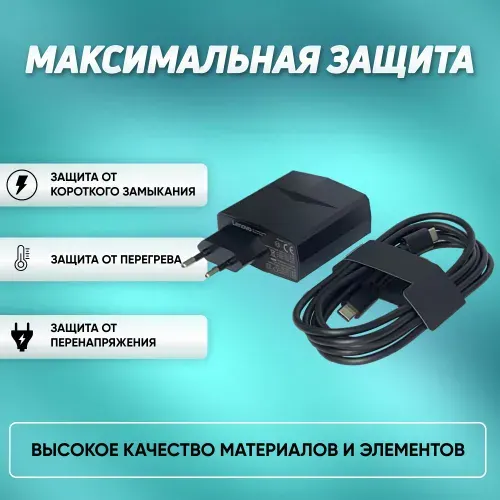 Блок питания / зарядка для ноутбуков Lenovo ThinkBook / ThinkPad / Yoga 20V 3.25A 65W Type-C Geniune (Square)
