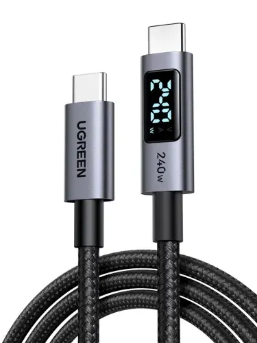Зарядный кабель UGREEN L530 (65868) USB-C to USB-C PD 240W Max Fast Charging Cable. Длина: 3м. Цвет: серый космос