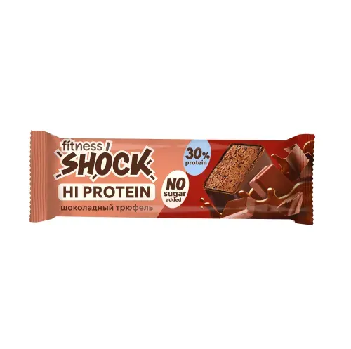 Батончик протеиновый глазированный Hi Protein Фисташка-малина (без сахара), FitnesSHOCK, 40 г, Россия