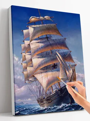 Картина по номерам 40x50 "Фрегат"