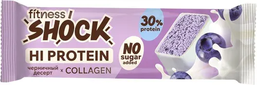 Батончик FITNESSHOCK Черничный десерт глазир. (Россия) 40г