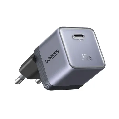 Сетевое зарядное устройство UGREEN X840 (95692B) Nexode Air PPS 45W USB-C GaN Fast Charger EU. Цвет: серый