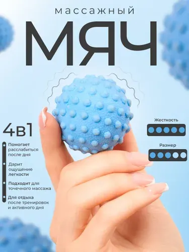 Массажный мяч для МФР голубой 5 см
