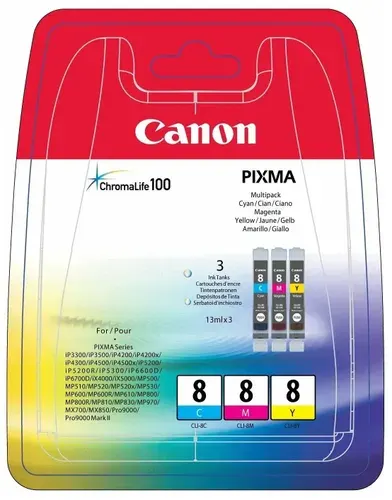 Набор картриджей для струйного принтера Canon CLI-8, разноцветный