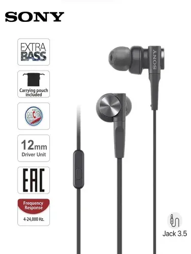 Наушники Sony MDR-XB55AP, черный