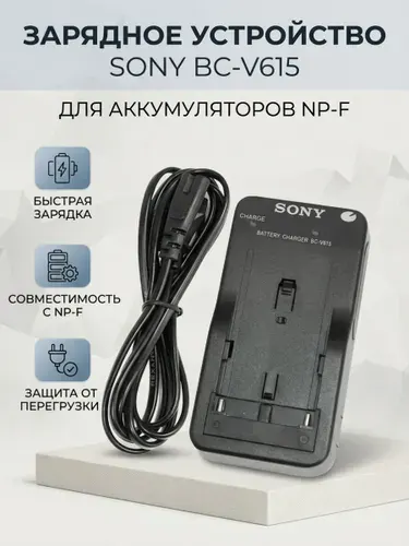 Sony Зарядное устройство для аккумуляторных батареек, черный