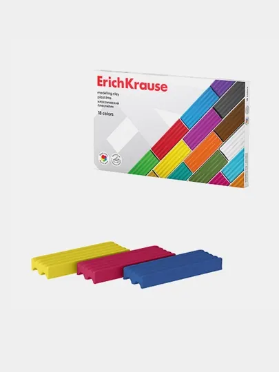 Пластилин классический ErichKrause 18 цветов, 288 гр, 61318