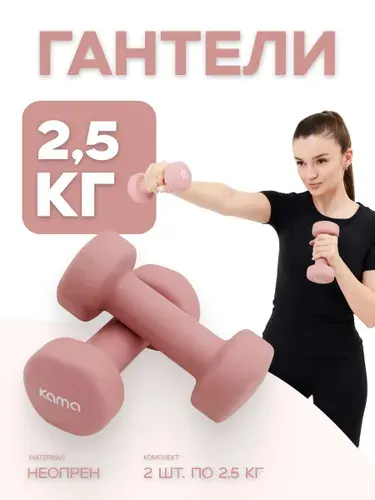 Гантели 2,5 кг, 2 шт.