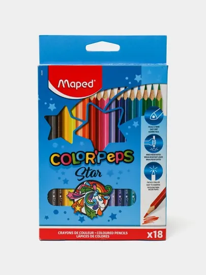 Карандаши, цветные, Maped (18 цветов, Color'Peps), 832063