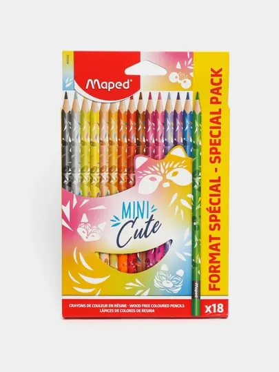 Цветные карандаши Maped Mini Cute, 18 цветов, 862202 q0000016679