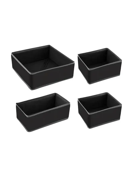 Рыжий кот Органайзер для хранения Black, набор 4 шт