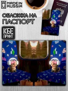 Обложка на паспорт мем Котики