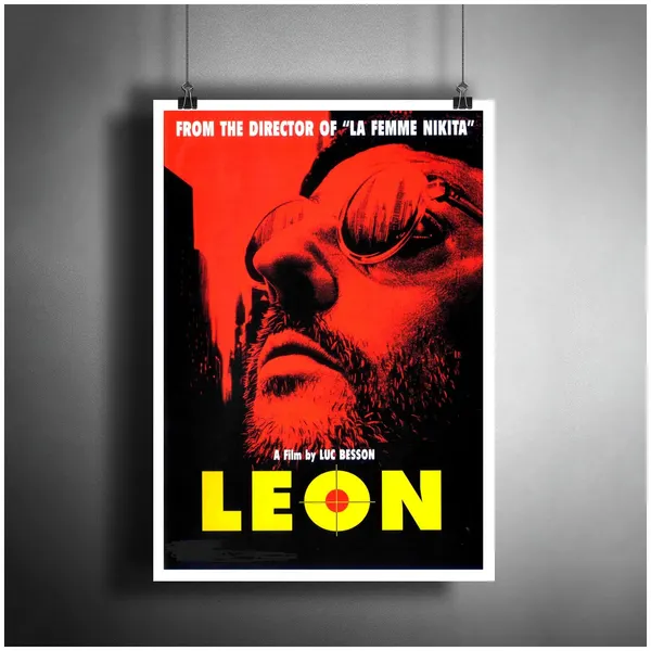 Постер плакат для интерьера "Фильм Люка Бессона: Леон. Leon"/ Декор дома, офиса, комнаты A3 (297 x 420 мм)