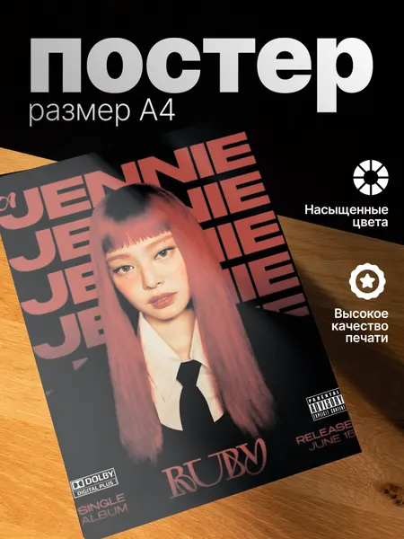 Постер ZEKEKS BLACKPINK, без рамы, 29x21 см, цифровая печать