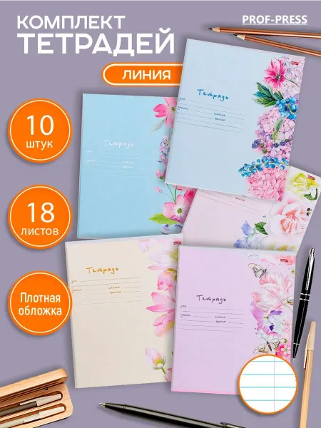 TM Profit Тетрадь в линейку 18 листов 10 штук