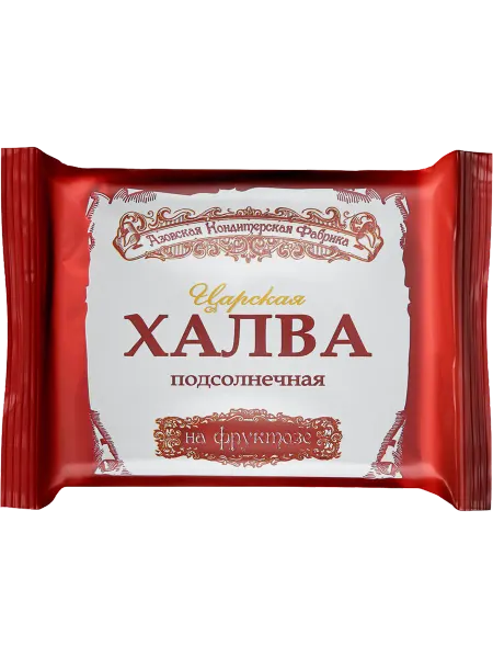 Халва подсолнечная АЗОВСКАЯ КФ Царская, на фруктозе, 180г