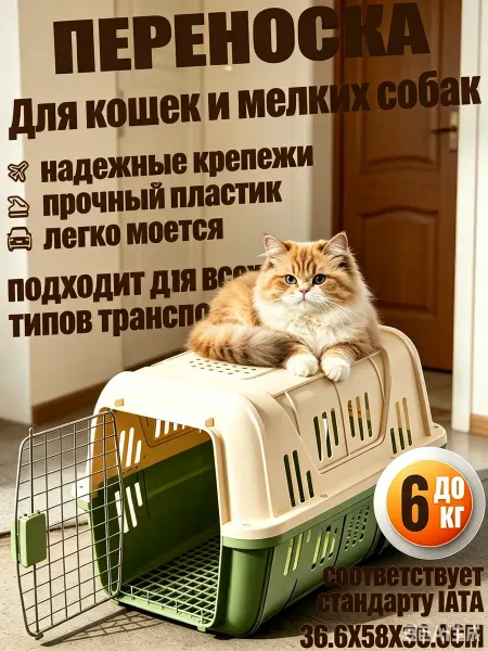 Переноска для кошек собак с крепежом