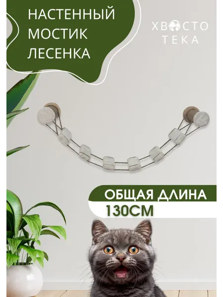 Хвостотека Лесенка настенная для кошек
