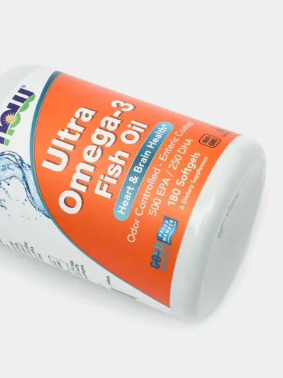 NOW Foods, Ultra Omega-3, рыбий жир с омега-3, 180 капсул