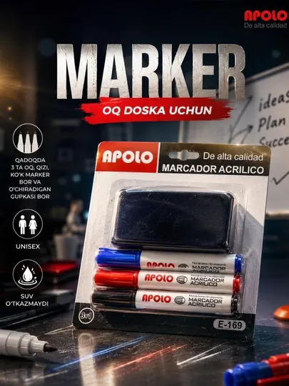 Маркер для доски, набор маркеров, маркер с губкой, маркеры для белой доски, 3 шт