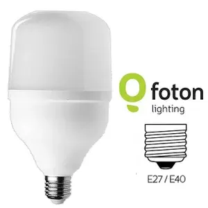 Лампа LED Бочонок T125 50W E27 6400К 5000Lm 180В-240V D125x213 Foton Lighting, уп. 1шт
