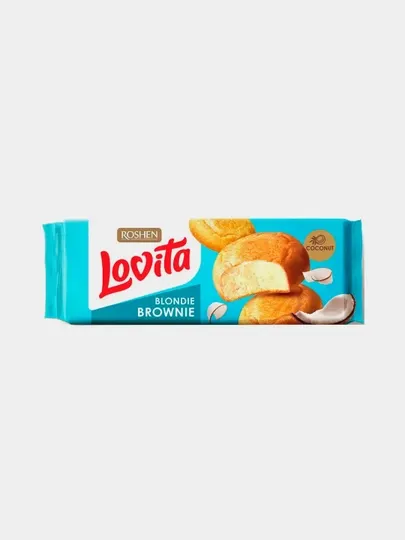 ПЕЧЕНЬЕ СДОБНОЕ "LOVITA" БЛОНДИ БРАУНИ С КОКОСОМ, 152 г