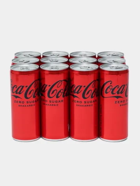 Газированный напиток Coca Cola, без сахара, 250 мл * 12 шт