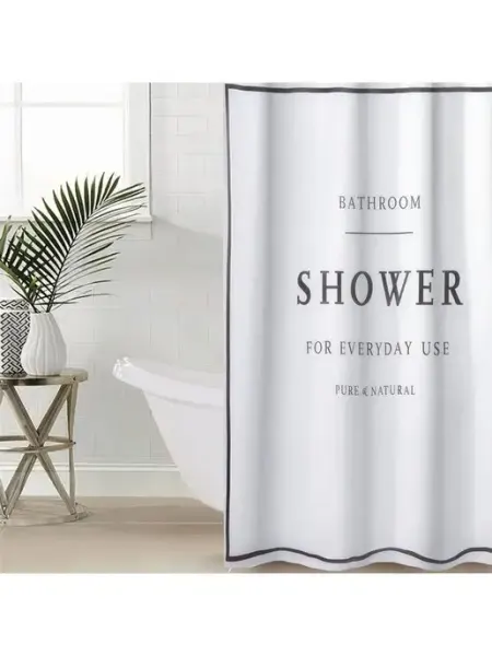 My Sweet Home Штора для ванной Доляна SHOWER, с люверсами, 180х180 см, пол