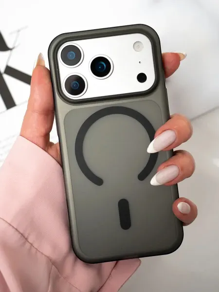 Чехол О'Кейси, для iPhone 17 Pro, MagSafe, прозрачный, черный