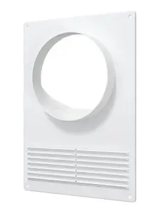 Площадка торцевая ПТПР фланец D120 решетка 180х250 пластик ERA