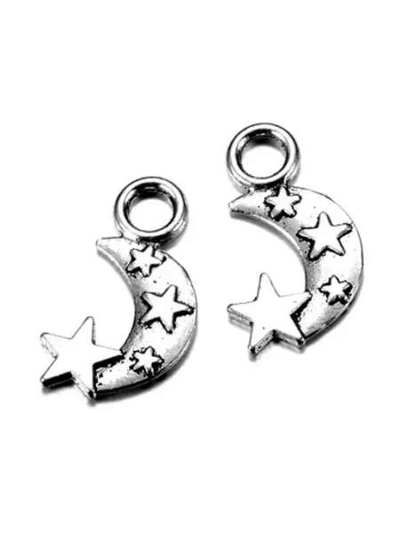 Runes&Gems Подвеска для бижутерии Месяц и звёзды 18х11х1мм