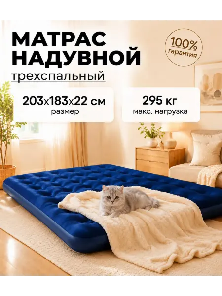 Bestway Матрас надувной двуспальный для сна 203*183 см 67004