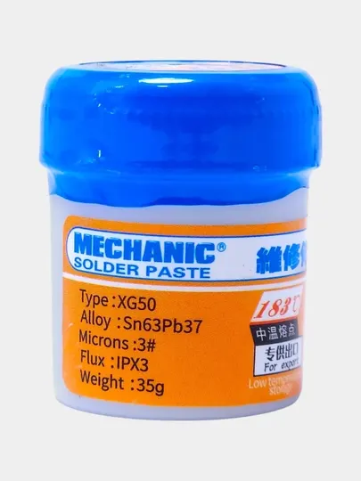 Паяльная паста MECHANIC XG50 183С, 35 г