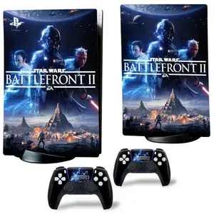 Наклейка виниловая защитная на игровую консоль Sony PlayStation 5 Fat Disc Edition, 1879, Star Wars, полный комплект с геймпадами