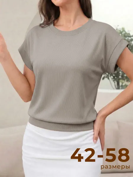 AITA MODA Блузка летняя офисная нарядная с коротким рукавом