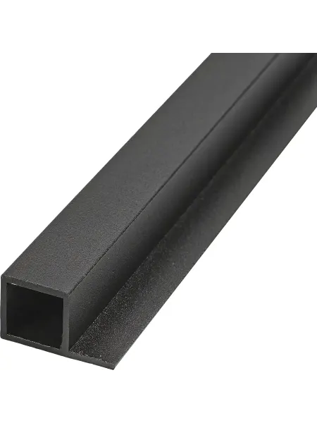 Профиль квадратный Лофт алюминий 18x30x1000 мм черный муар
