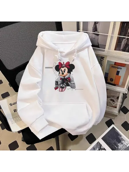Disney мультяшный принт Новая модная толстовка с капюшоном