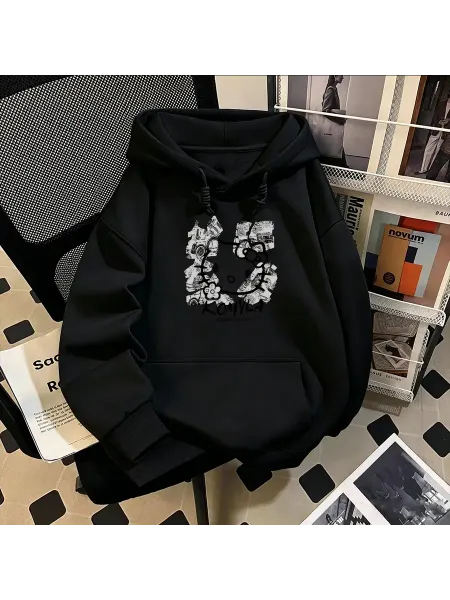 Толстовка с капюшоном и принтом газеты Hello Kitty