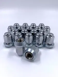 Гайки колёсные, резьба - М14х1,5, подстроечный конус (эксцентрик), закрытые, ключ 19, высота - 34 мм, покрытие/цвет - цинк, 20 шт.