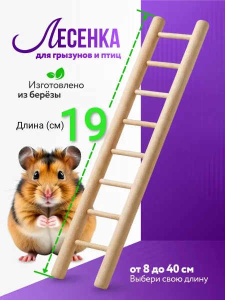 SK62 Лесенка для грызунов и птиц 19см "Стандарт"