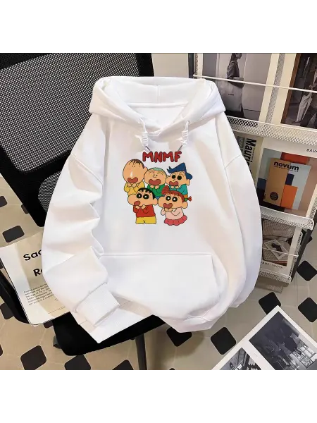 Карикатурный уютный худи с капюором