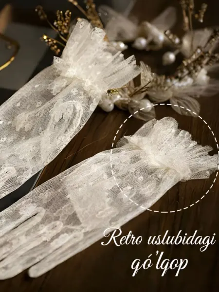 Женские кружевные перчатки, для мероприятий, элегантные перчатки