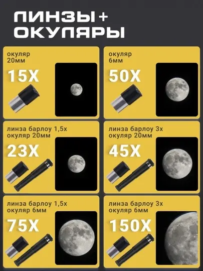 Астрономический телескоп F30070, диаметр объектива 70 мм, увеличение 150x, со штативом