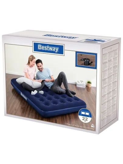 Надувной матрас Bestway 67287, 191х137х22 см, с электронасосом