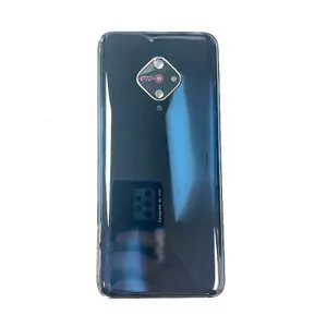 Задняя крышка для Vivo V17 (1920) Цвет: Черный + средняя часть + кнопки + стекло камеры