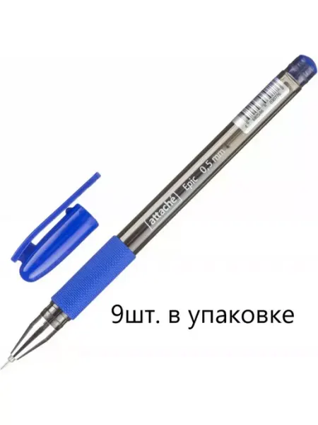 Attache Ручка гелевая неавтоматическая Epic, цвет чернил-синий, 12шт