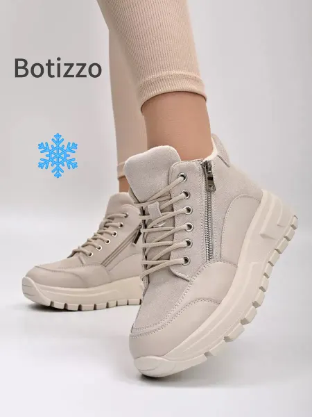 Botizzo Кроссовки зимние женские натуральные с мехом