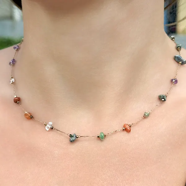 Lau chiyКомплект бижутерии: браслет, чокер, колье, цепь на тело