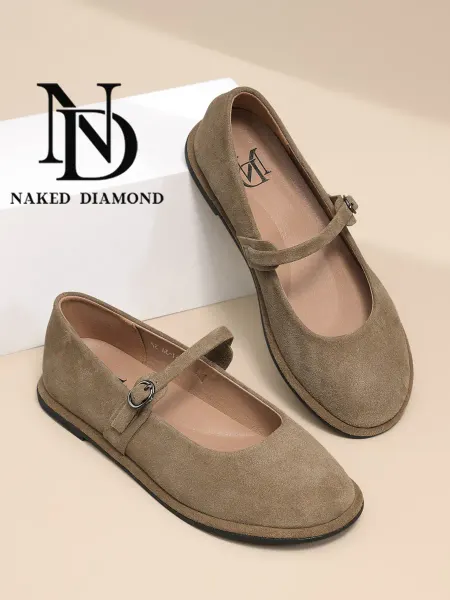 Naked Diamond Лоферы замшевые с ремешком демисезонные